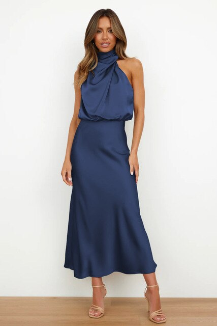 Elegant Cold Shoulder Evening Gown Dress