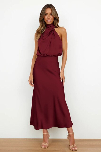 Elegant Cold Shoulder Evening Gown Dress