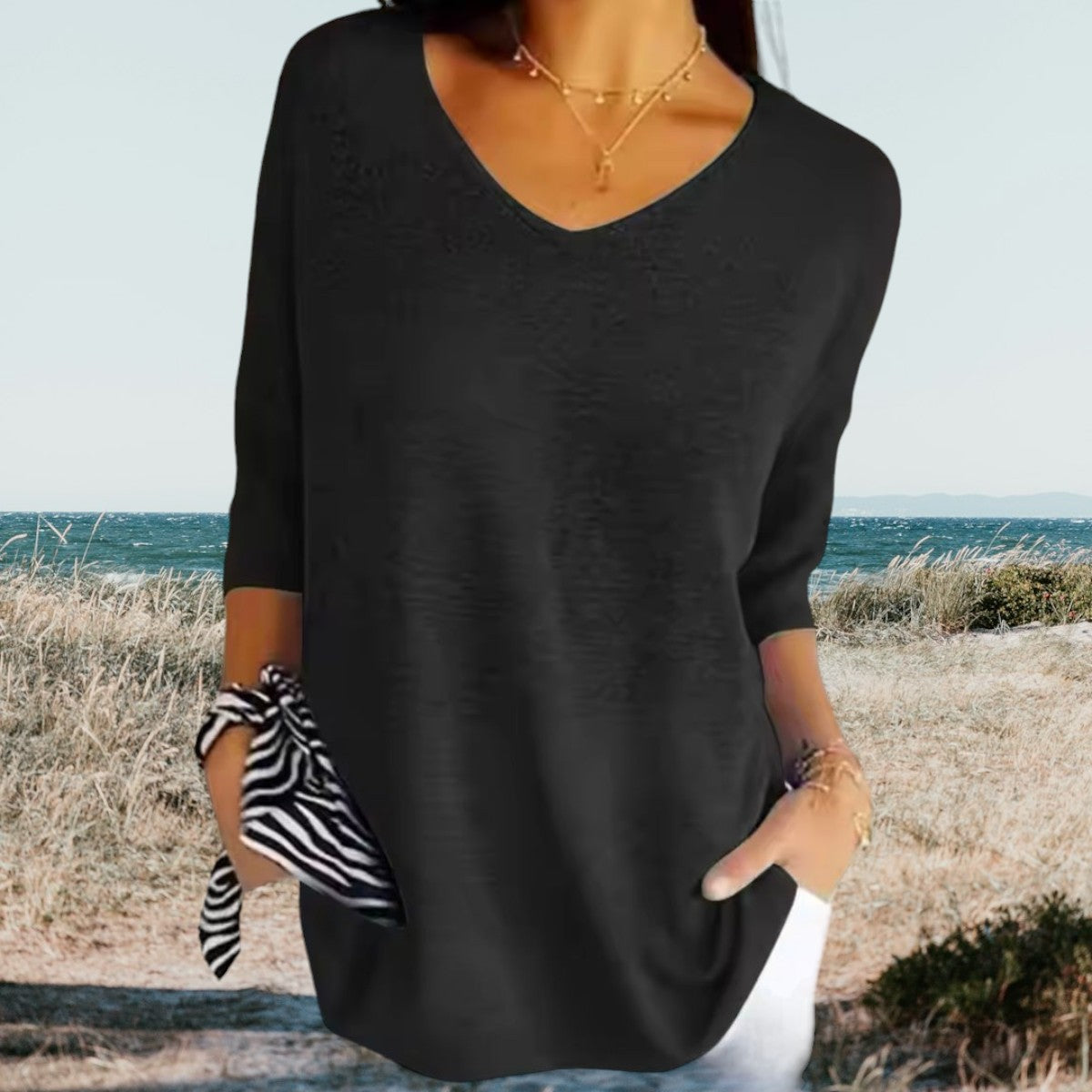 Gerda Women's Tank Top – Lightweight V-Neck, Summer Style-6
