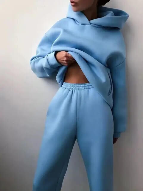 Ladies' Loose Fit Sporty Tracksuit Set