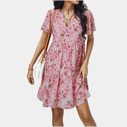 Bright Floral Sundress for Women - Luxivelle