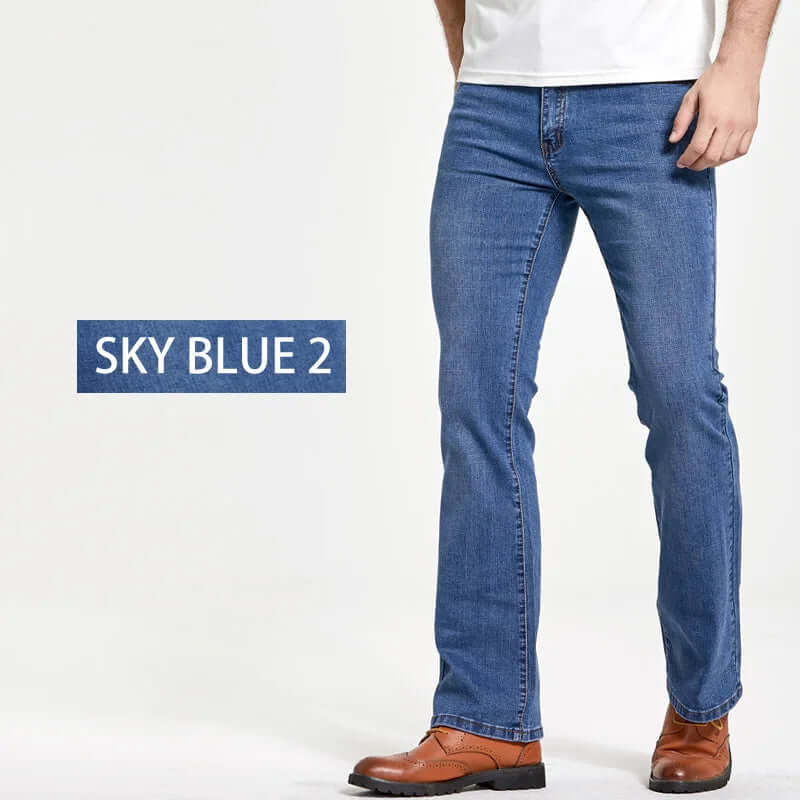 Comfortable Fit Stretch Blue Jeans