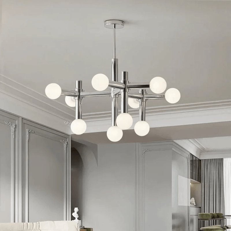 Luxury Chrome Crystal Pendant Light, 80cm Diameter