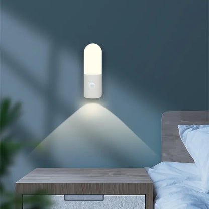 Bright LED Motion Night Lamp - Rechargeable Wall Light - Luxivelle
