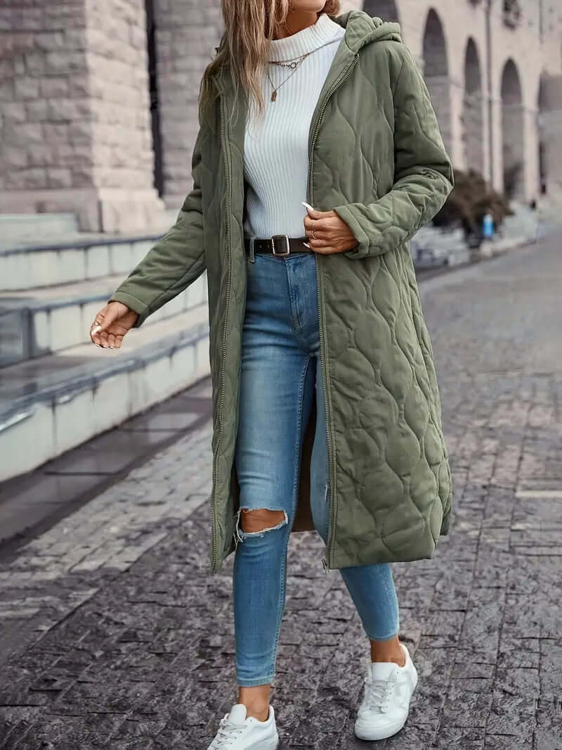 Warm Women's Padded Down Jacket with Hood