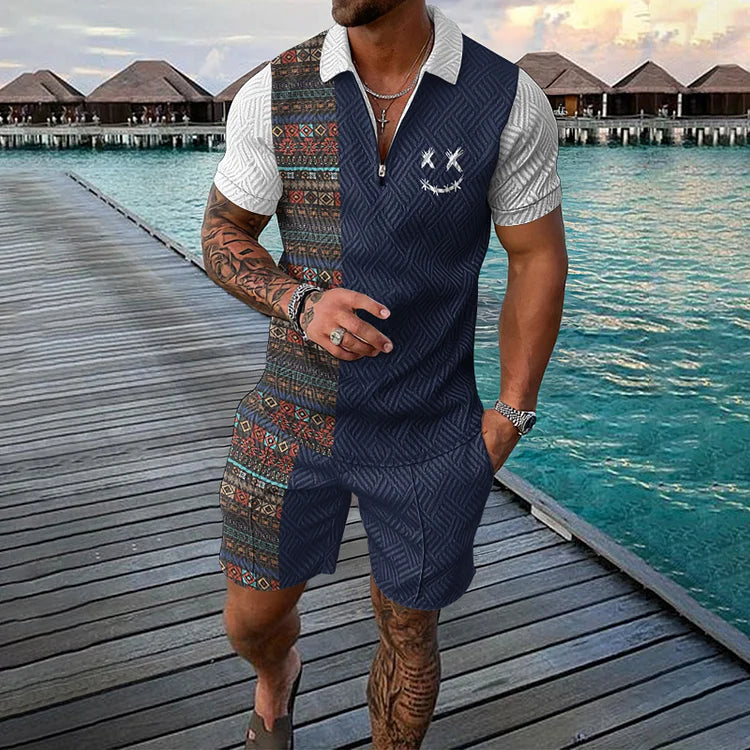 Casual Golf Shirt Shorts Combo