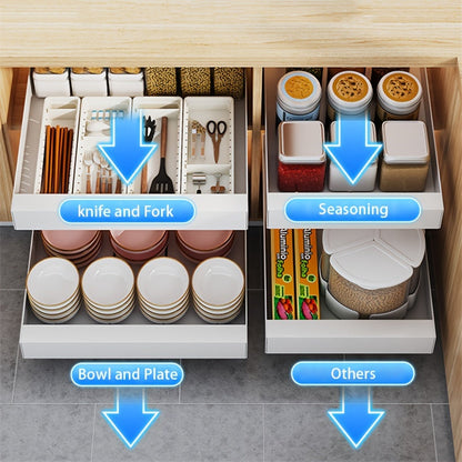 Compact Kitchen Slide Out Storage Shelf Organizer