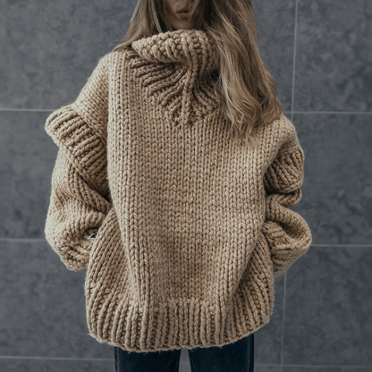 Women's Cozy Loose Fit Turtleneck Sweater