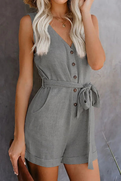 Nia - Chic Mini Jumpsuit with Side Pockets