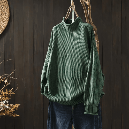 Classic Female Crew Neck Winter Sweater - Luxivelle