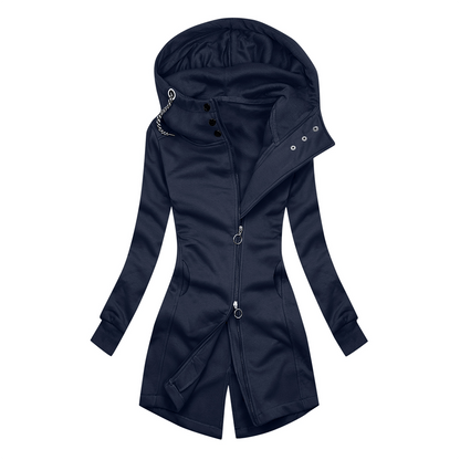 Women's Fitted Hooded Neck Sweater Jacket