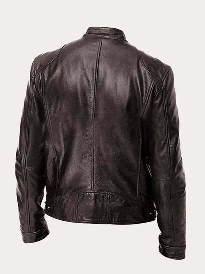 Vintage Style Genuine Leather Coat