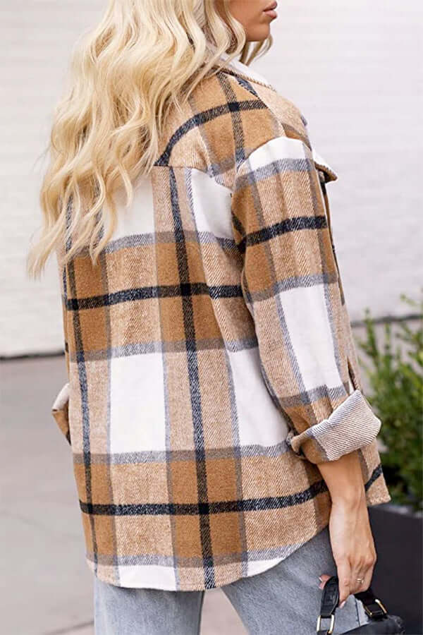 Relaxed Fit Plaid Shirt for Women