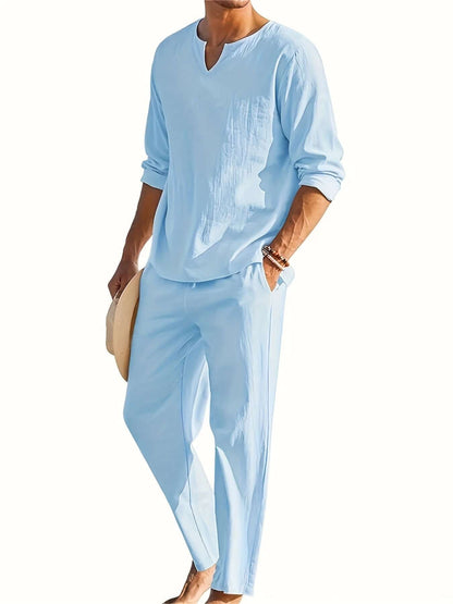 Relaxed Fit 2 Piece Mens Suit Set