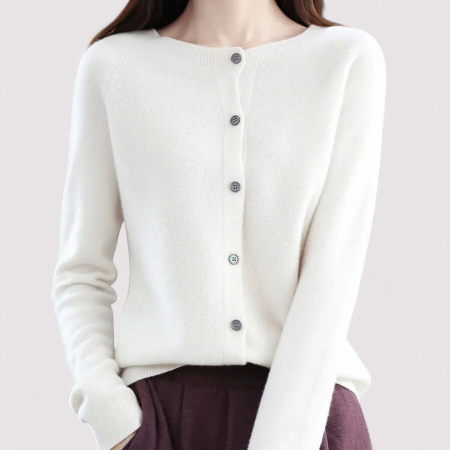 Soft Women's Wool Blend Open Front Cardigan