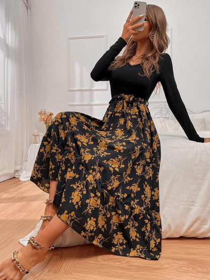 Pretty Fit Flare Long Sleeve Dress - Luxivelle
