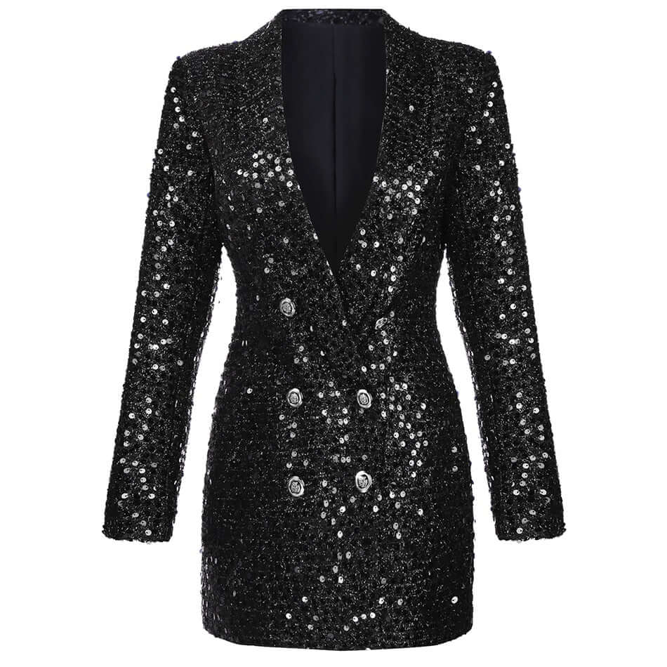 Glittering Evening Mini Dress - Luxivelle
