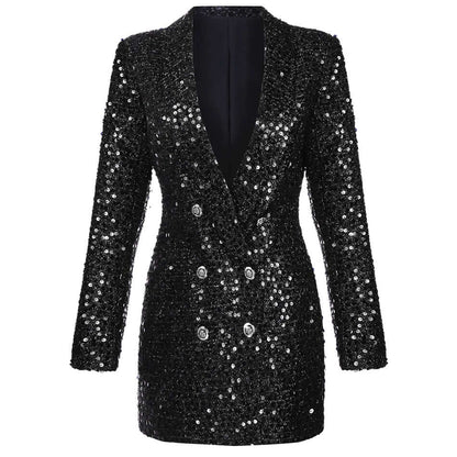 Glittering Evening Mini Dress - Luxivelle