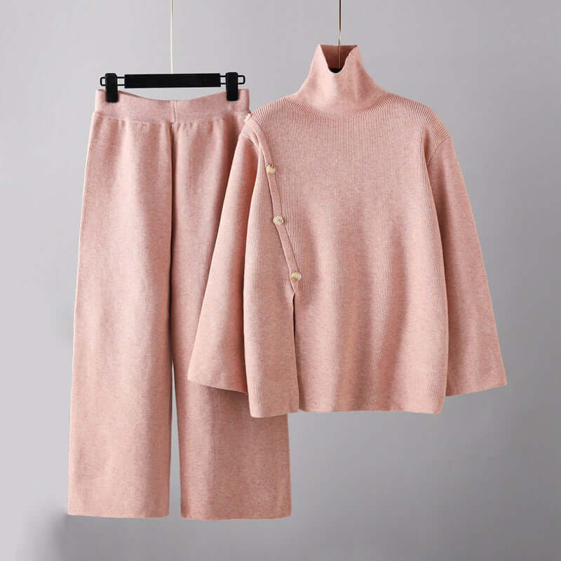 Cozy Women's Cable Knit Top Set - Luxivelle
