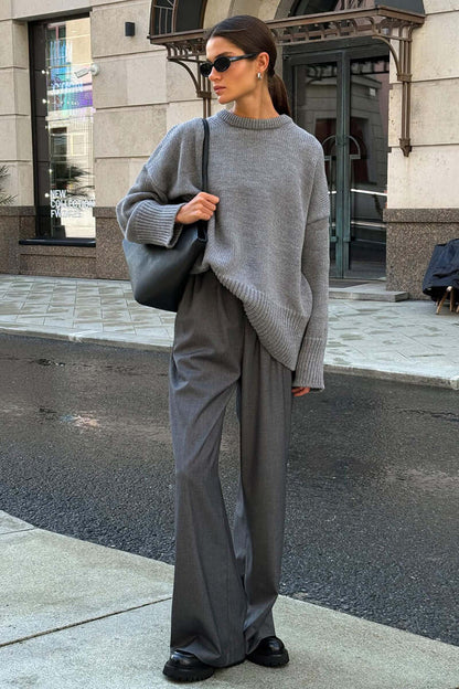 Large Women's Grey Cozy Sweater