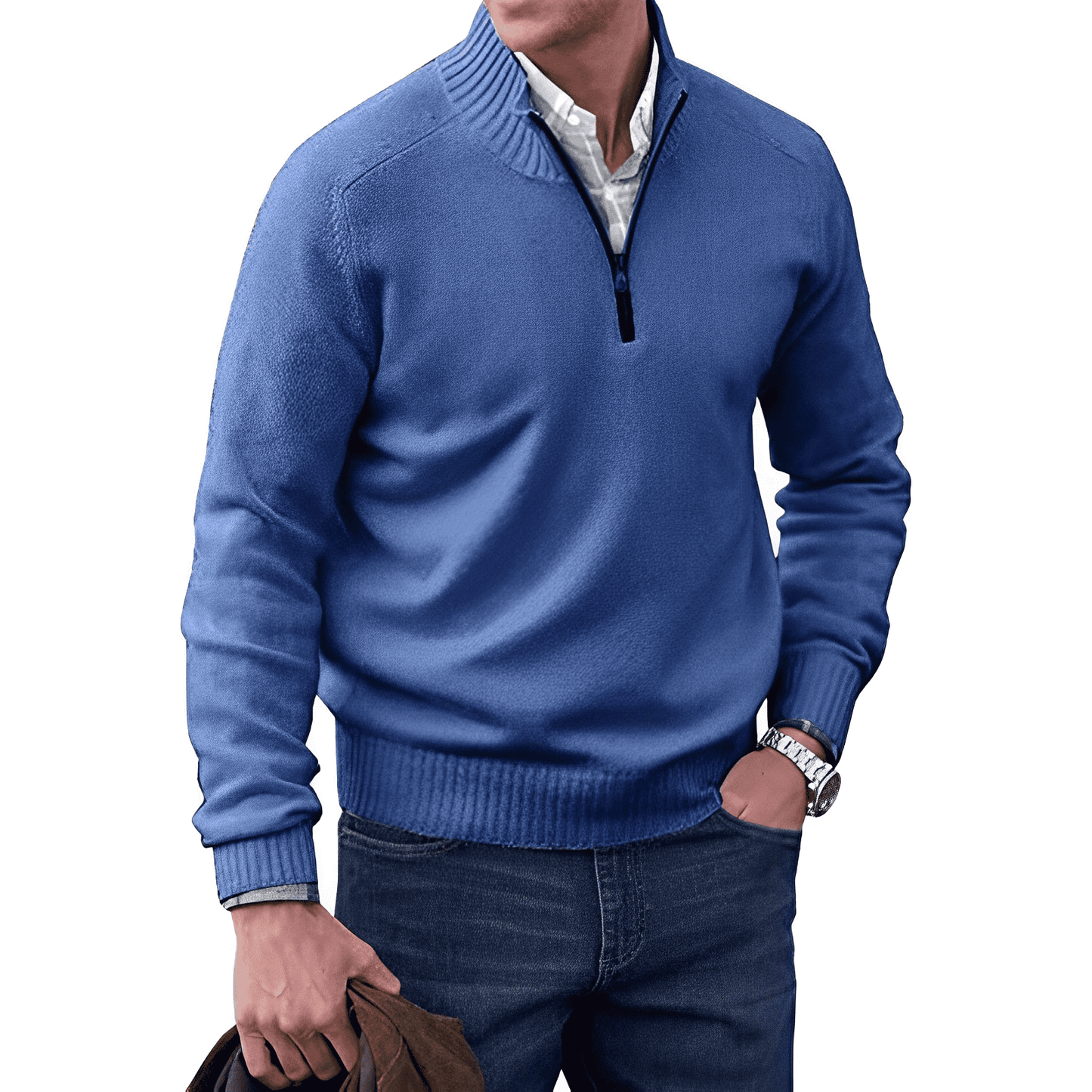 Cozy Men's Crew Neck Wool Sweater