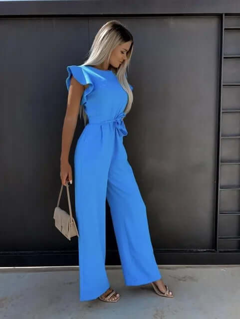 Loose Fit Women's Jumpsuit with Flared Legs