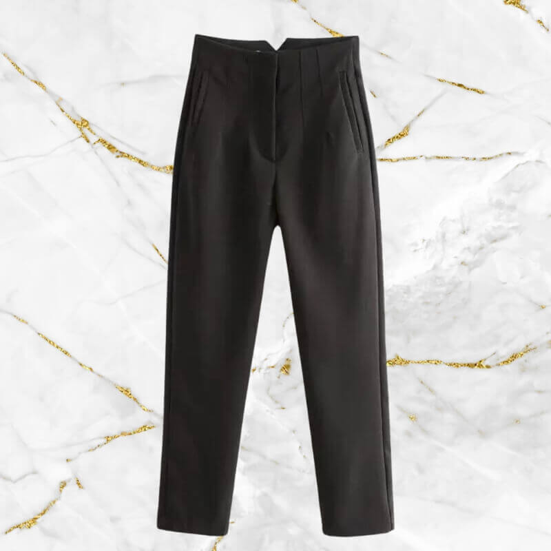 Classic Fit High Waist Women's Office Pants