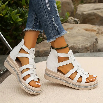 Luxurious High Heel Wedge Sandals