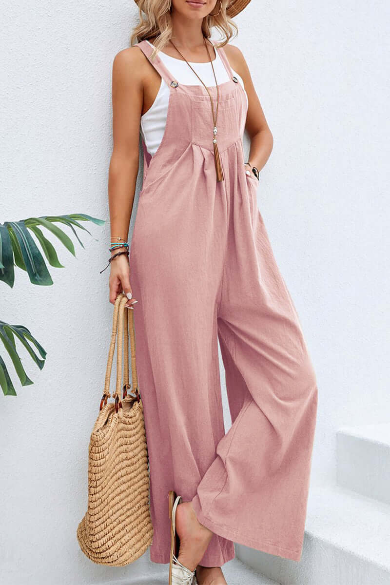 Comfortable V Neck Halter Jumpsuit for Women