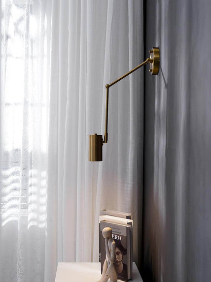 Flexible Brushed Steel LED Wall Light with Arm