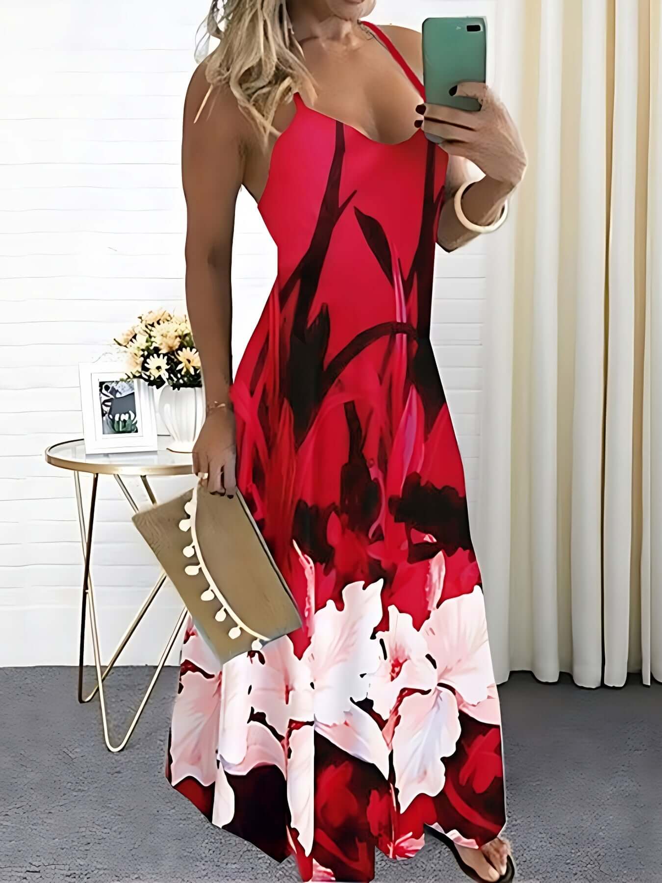 Pretty Summer Sundress with Thin Straps