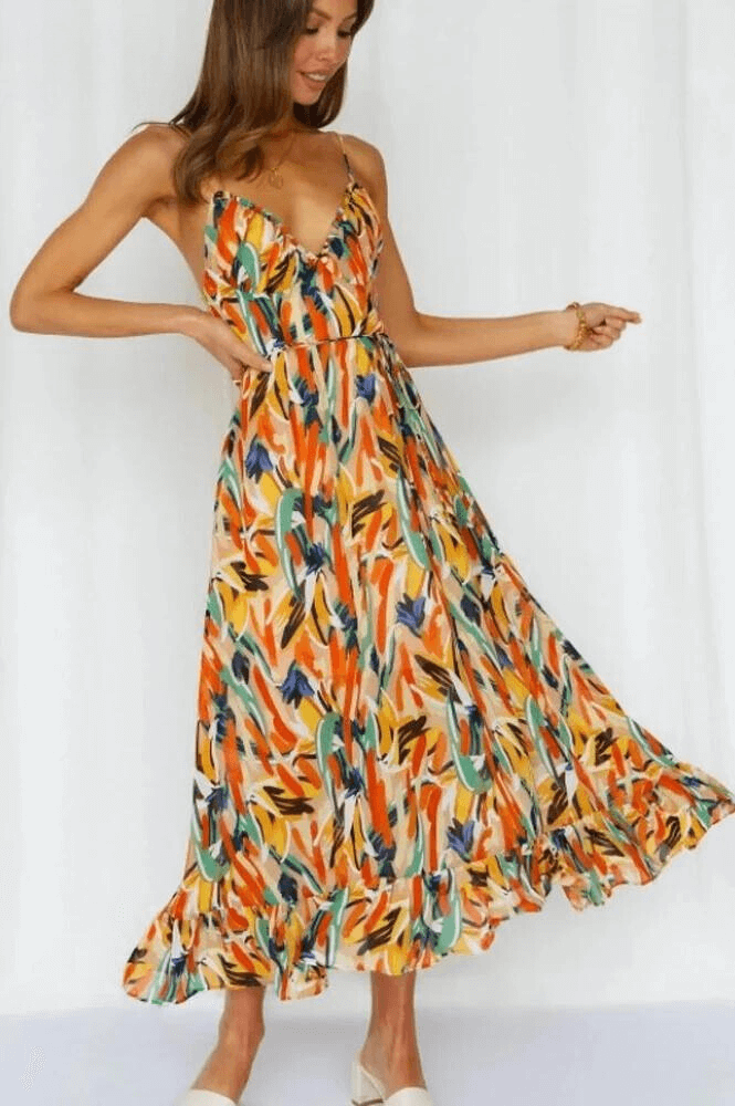 Vibrant Garden Party Dress