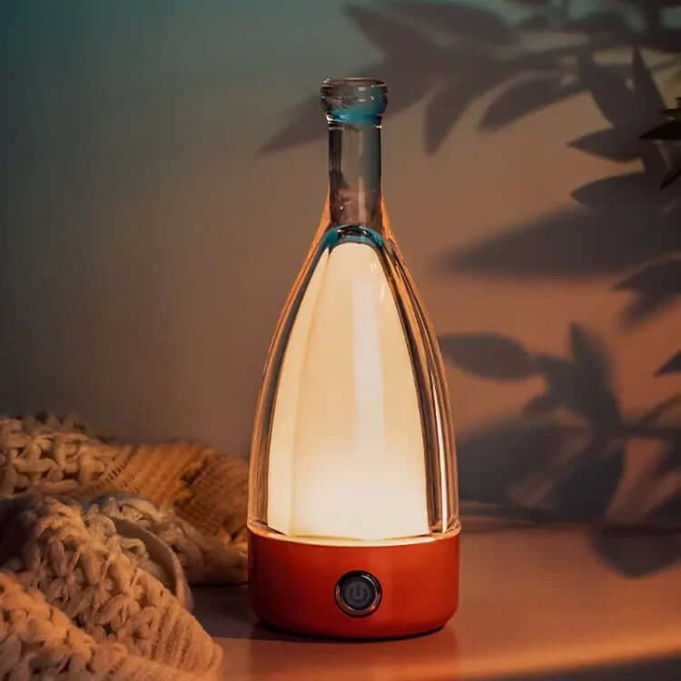 Battery Powered Wine Bottle Table Lamp - Luxivelle