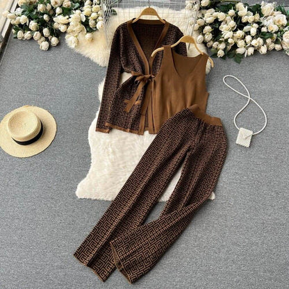 Ladies Cozy 3-Piece Sweater Set - Luxivelle