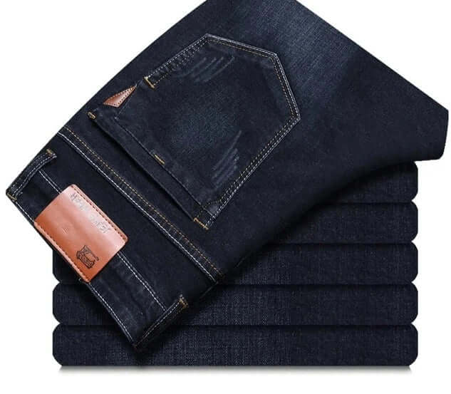 Classic Fit Mens Straight Jeans - Heavy Duty Denim