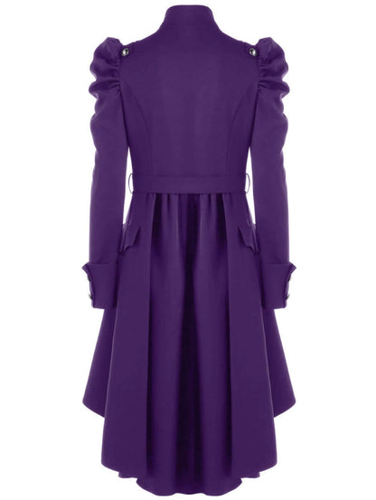 Classic Ladies Midi Coat with Fitted Neckline