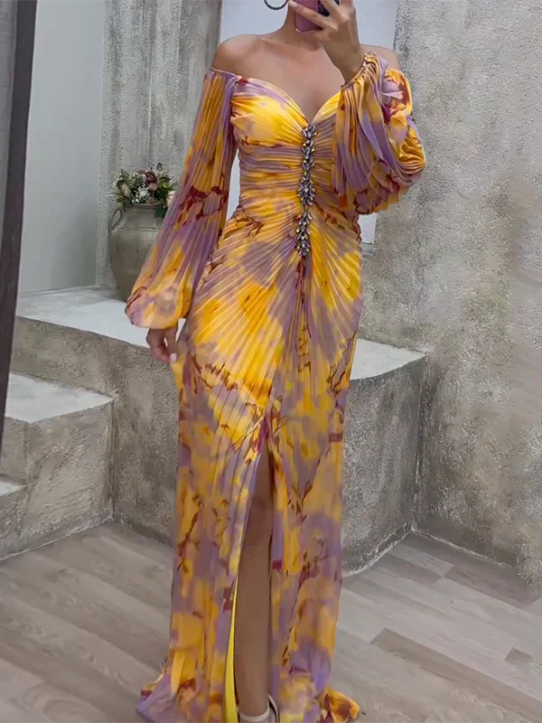 Chic V Neck Women's Dress