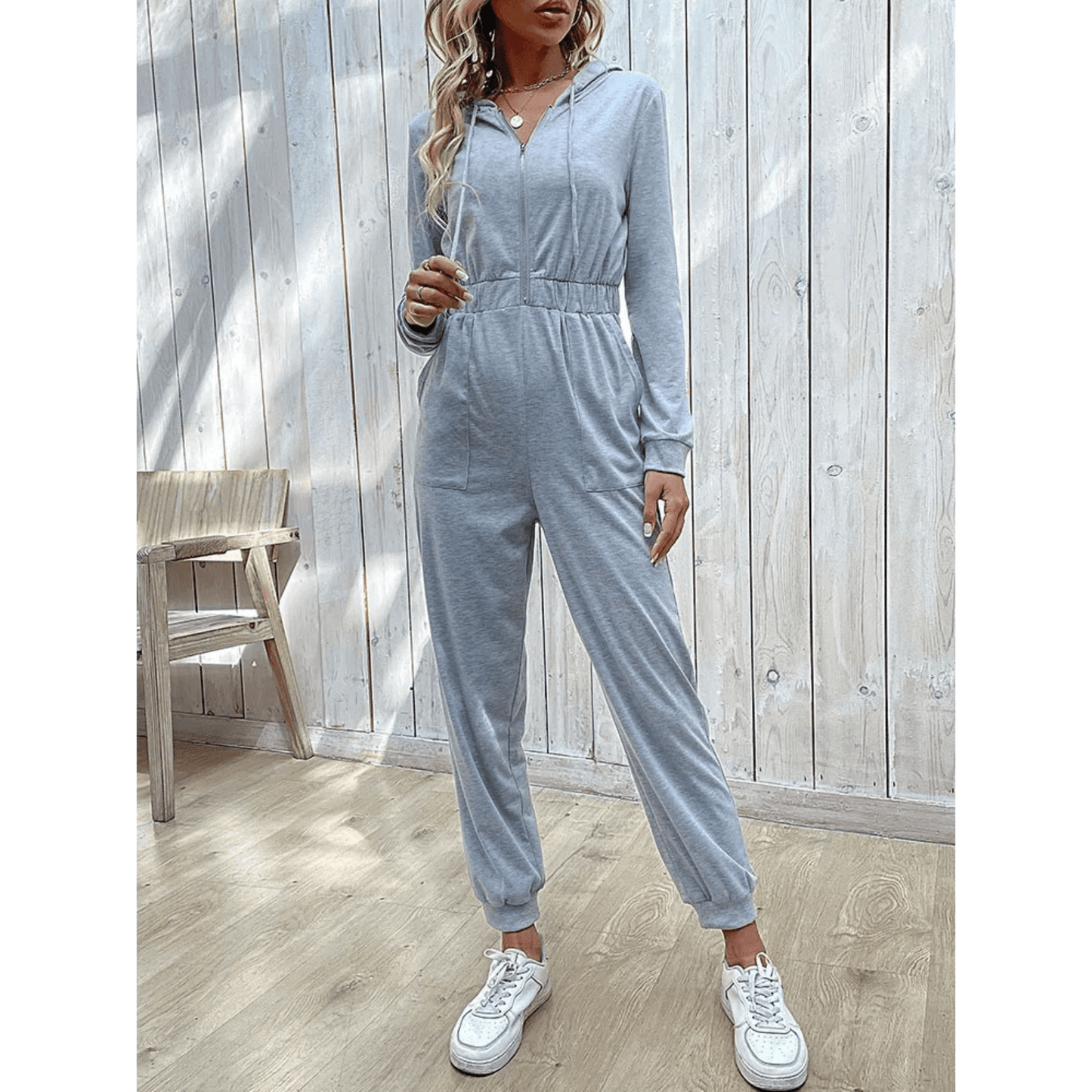 Fitted Ladies Hoodie Jumpsuit
