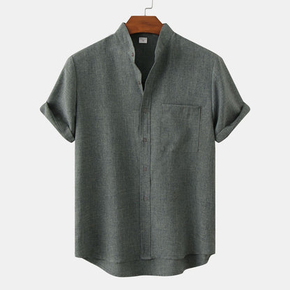 Men's Breathable Short Sleeve Relaxed Fit Casual Shirt