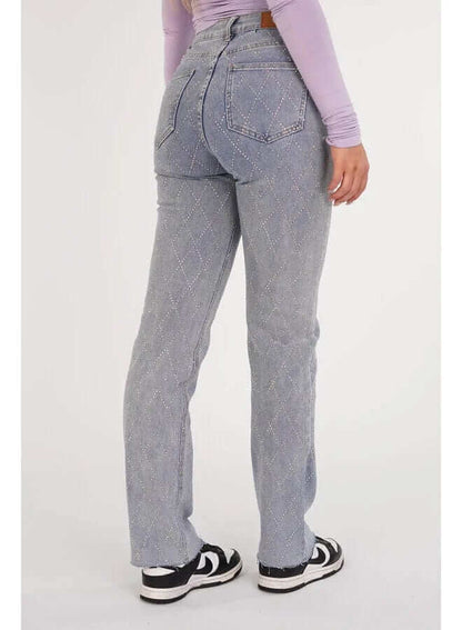 Classic Fit Women's Diamond Pattern Jeans