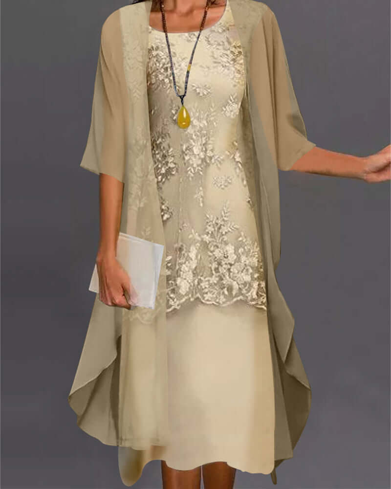 Flowy Double Layer Evening Dress