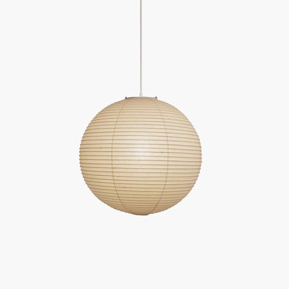 Simple White Cotton Shade Pendant Light with Metal Frame