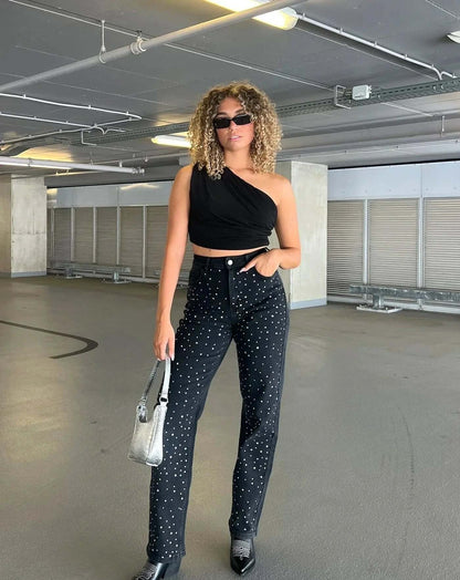 Fashionable Women's Classic Straight Jeans