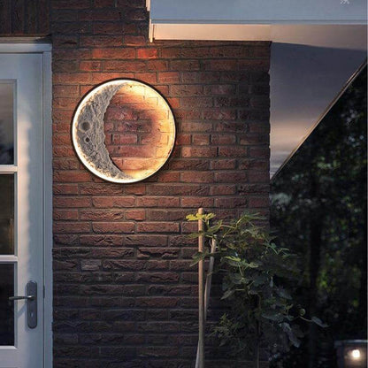 Contemporary Crescent LED Outside Wall Lamp - Luxivelle
