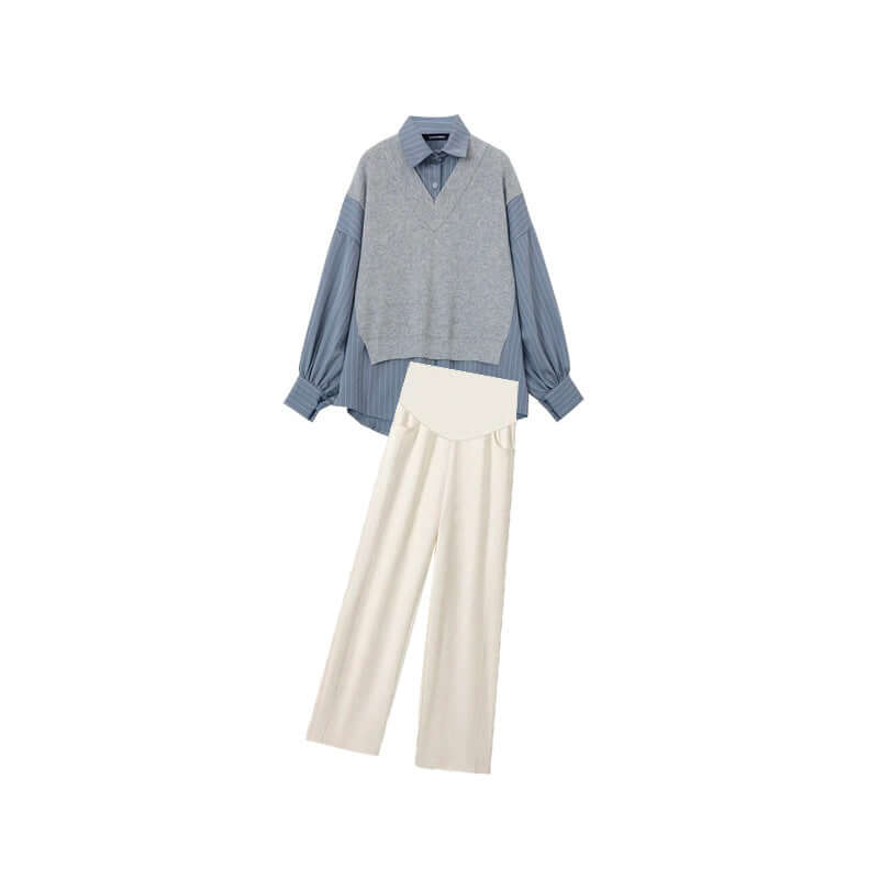 Relaxed Fit Midi Top and Palazzo Pants Set
