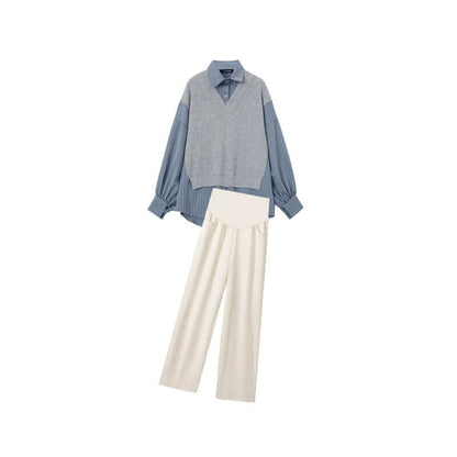 Relaxed Fit Midi Top and Palazzo Pants Set