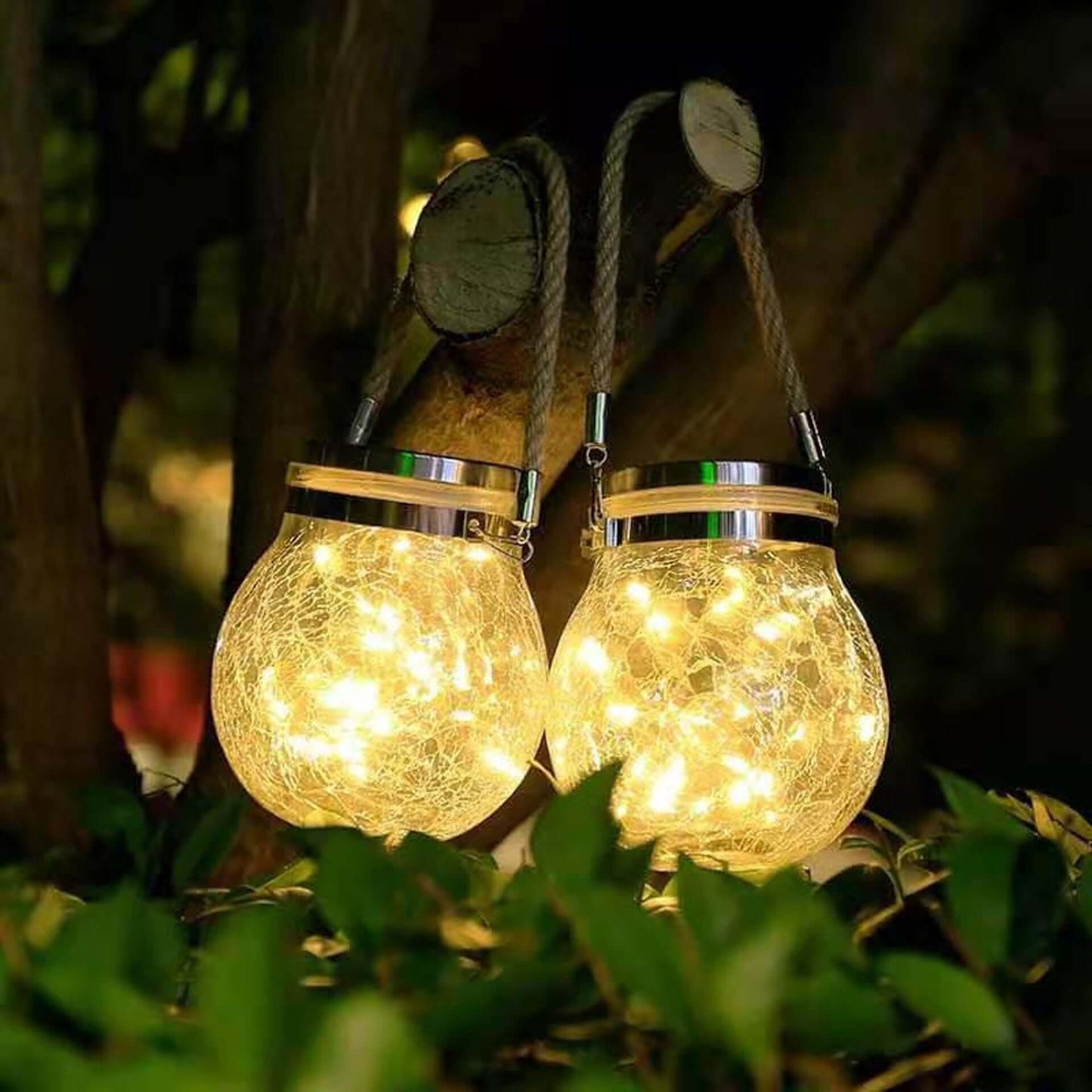Frosted Glass Solar Powered Outdoor Light