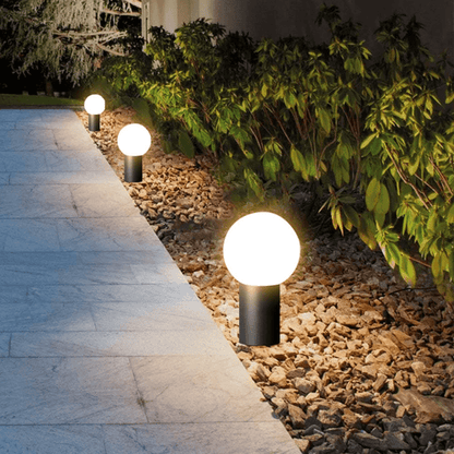 Contemporary Solar Garden Pathway Sphere Light - Luxivelle