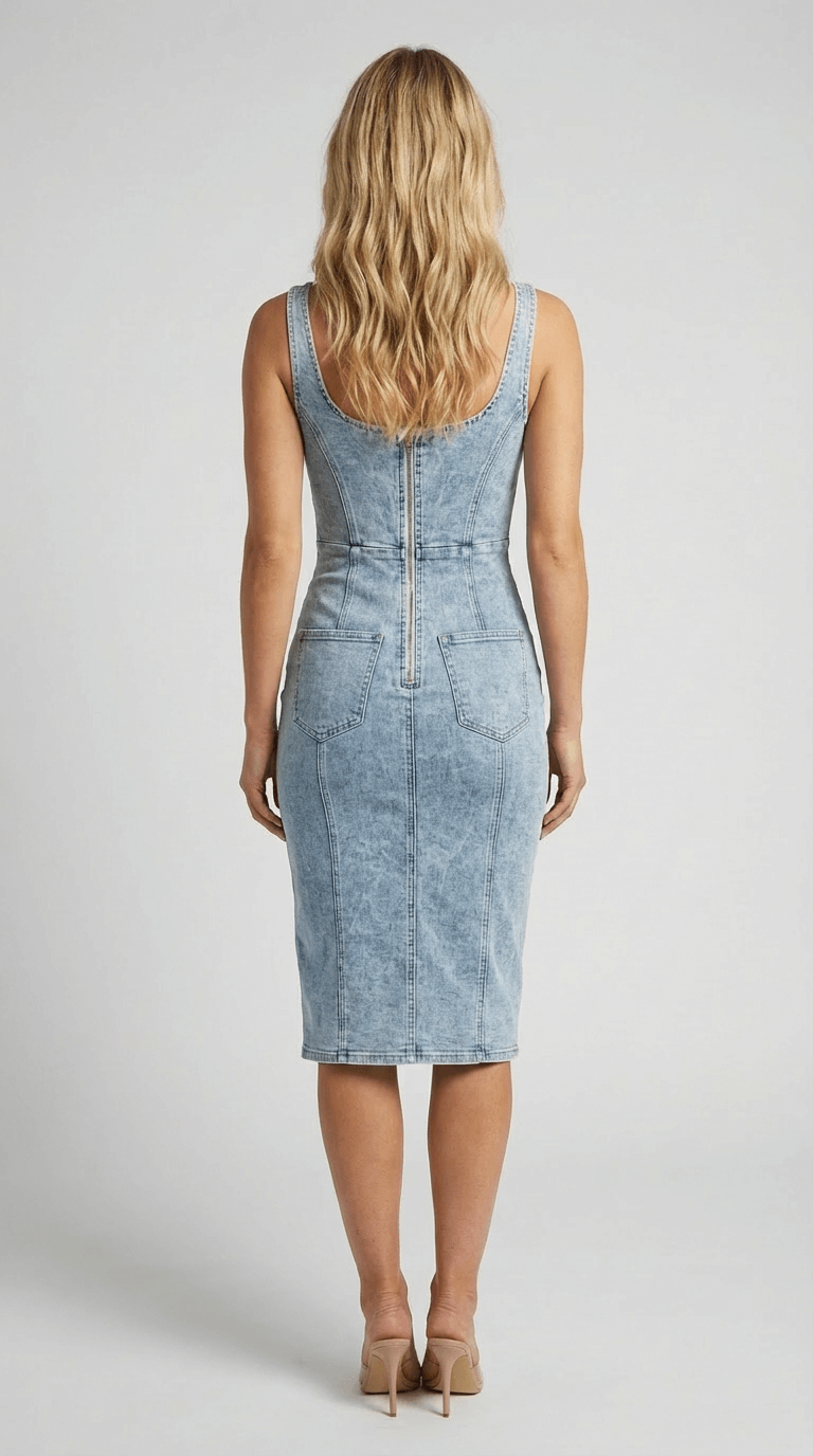 Fit and Flare Midi Dress for Ladies