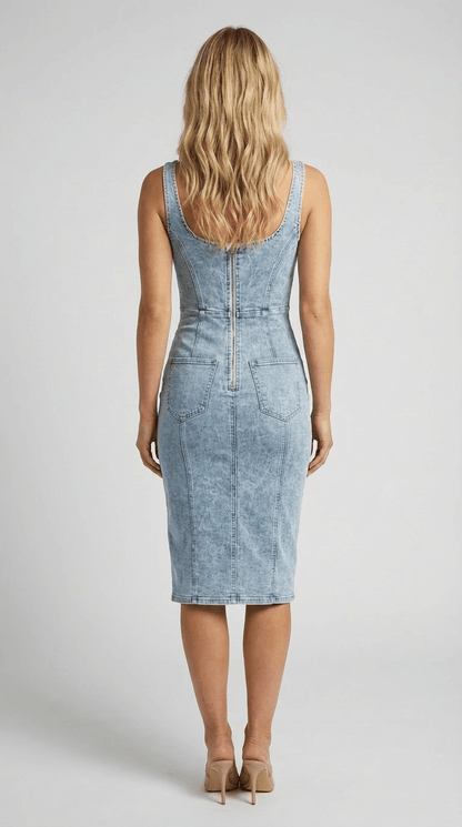 Fit and Flare Midi Dress for Ladies